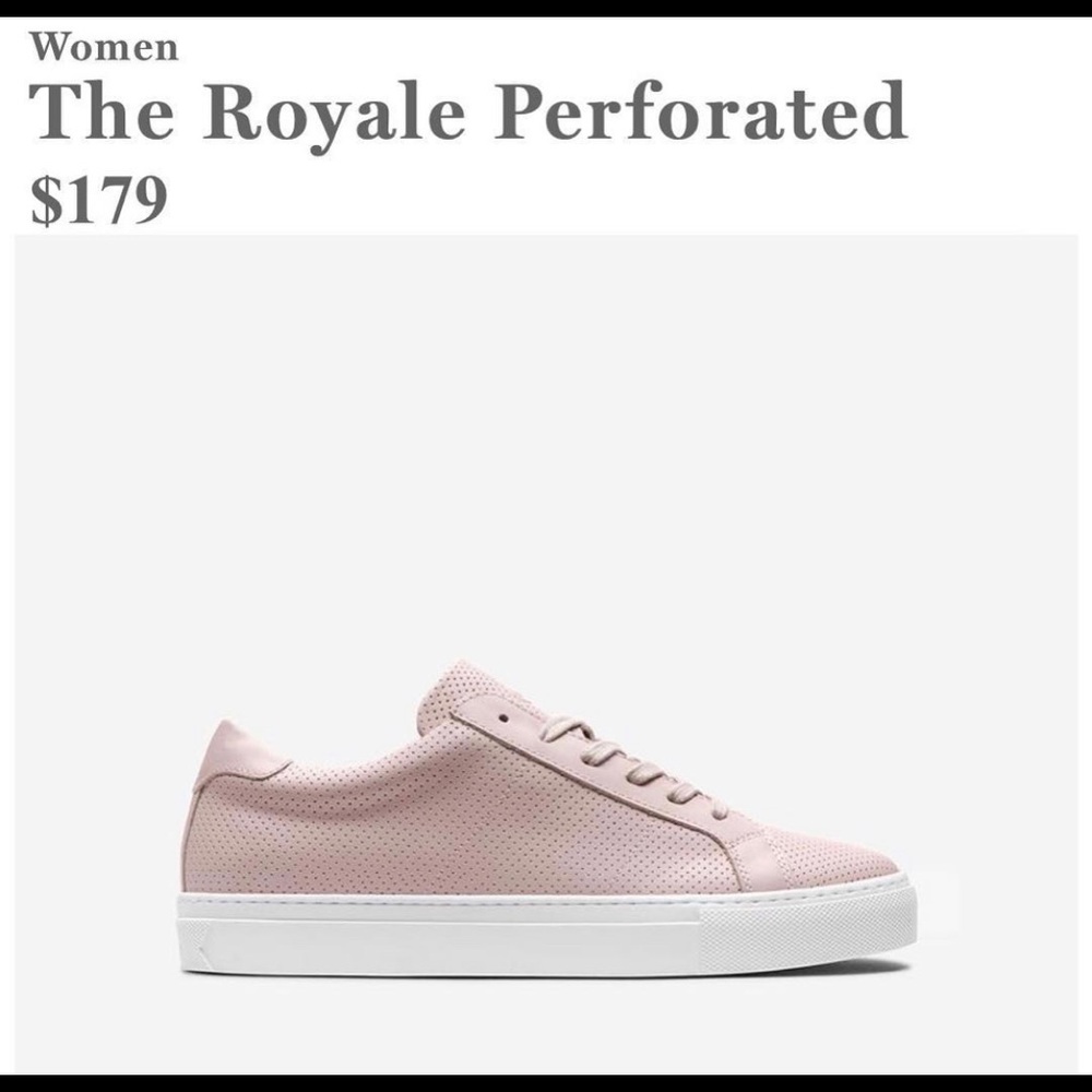 Royale Perforated Sneaker, Baby Pink, Greats Brand